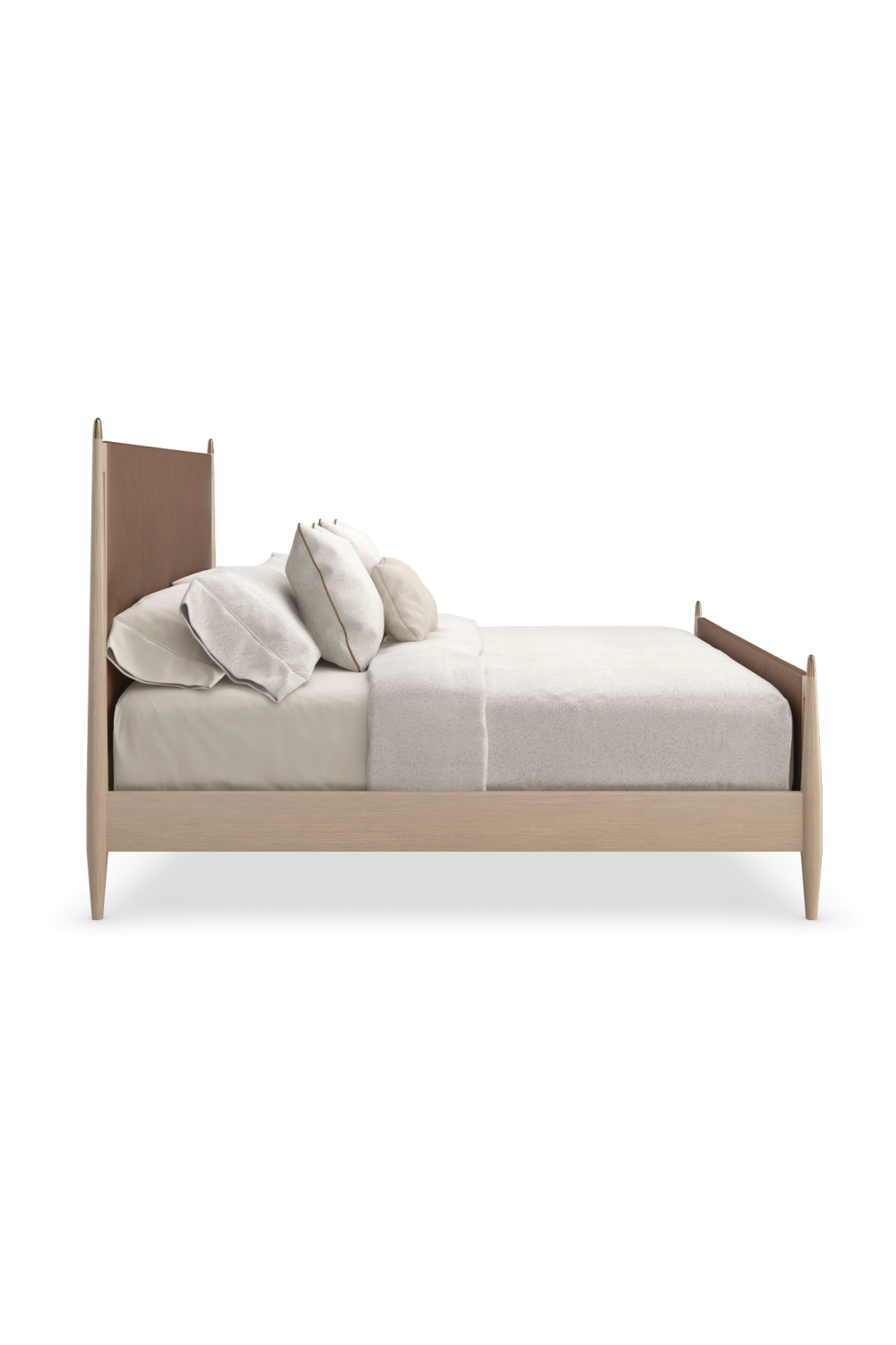 Brown Leather Bed | Caracole Rhythm | Oroa.com