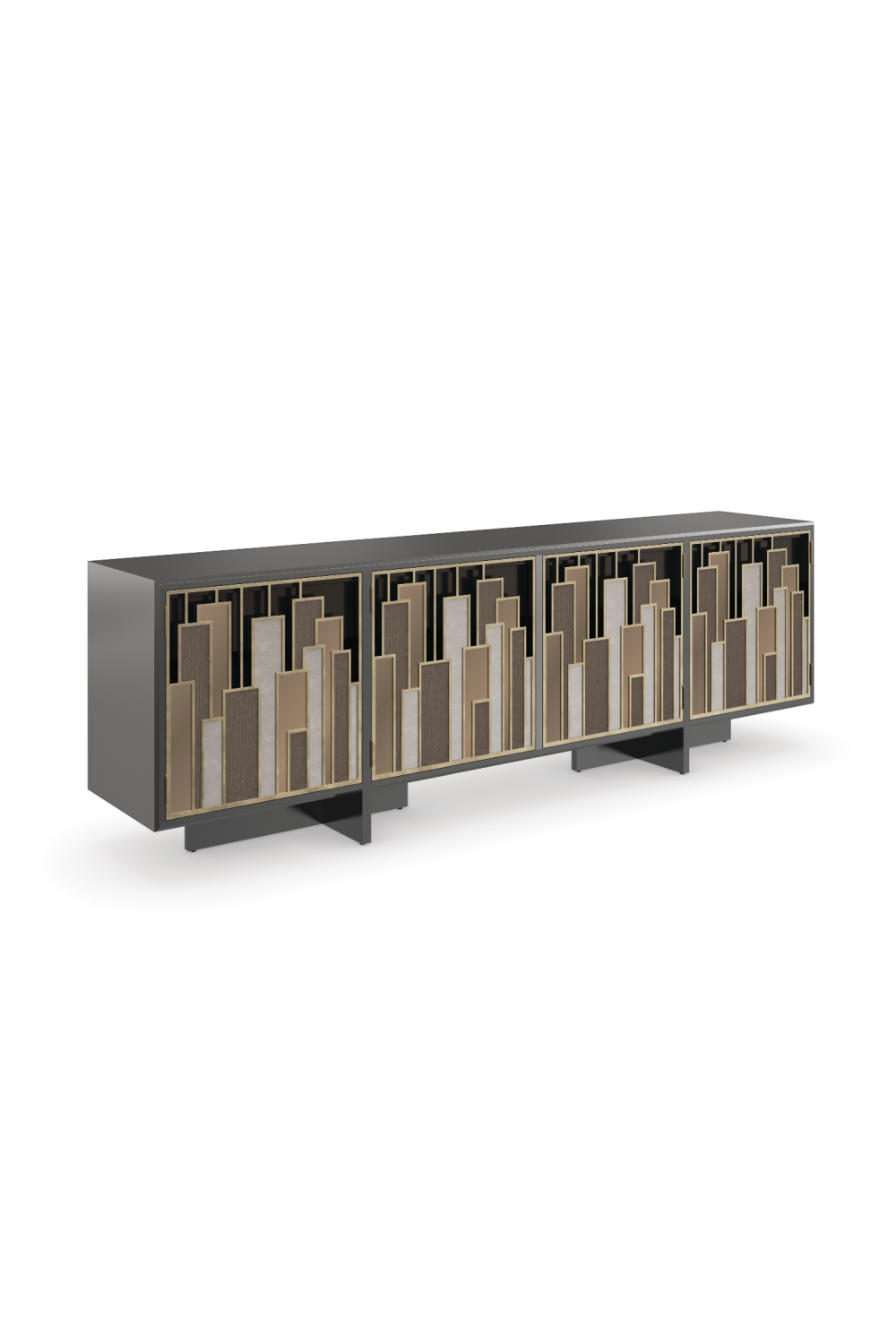 Geometric Patterned Media Cabinet | Caracole Midtown | Oroa.com
