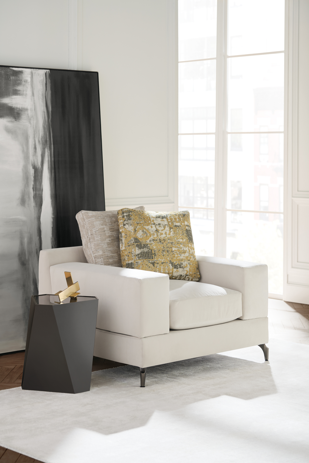 Faceted Metal Side Table | Oroa.com