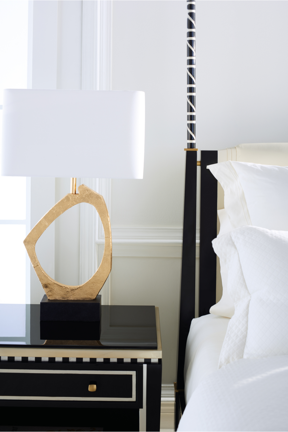 Black Leather Canopy Bed | Caracole The Couturier | Oroa.com