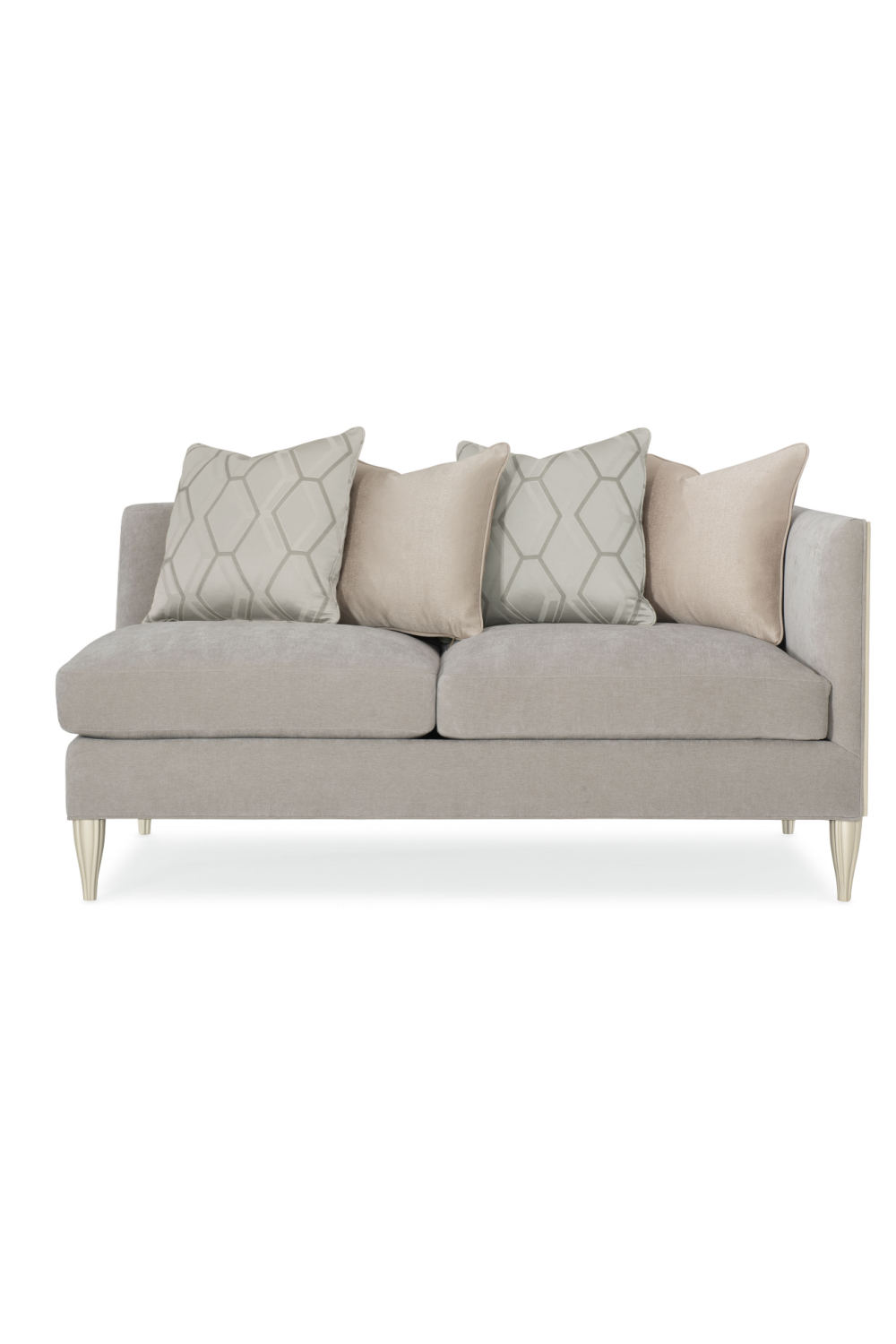 Taupe Modern Sectional Sofa | Caracole Fret Knot | Oroa.com