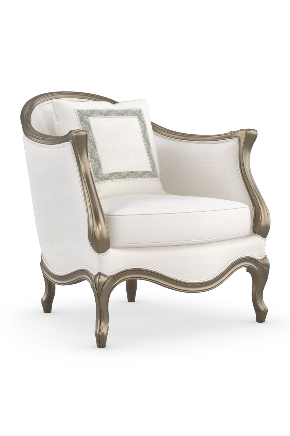 White Cabriole Lounge Chair | Oroa.com