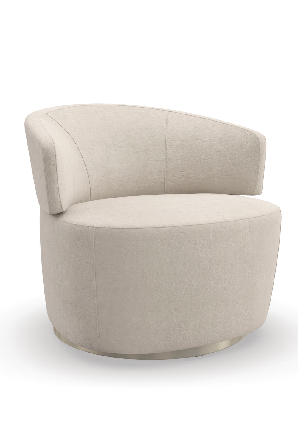 Cream Velvet Swivel Chair | Caracole Olympia | Oroa.com