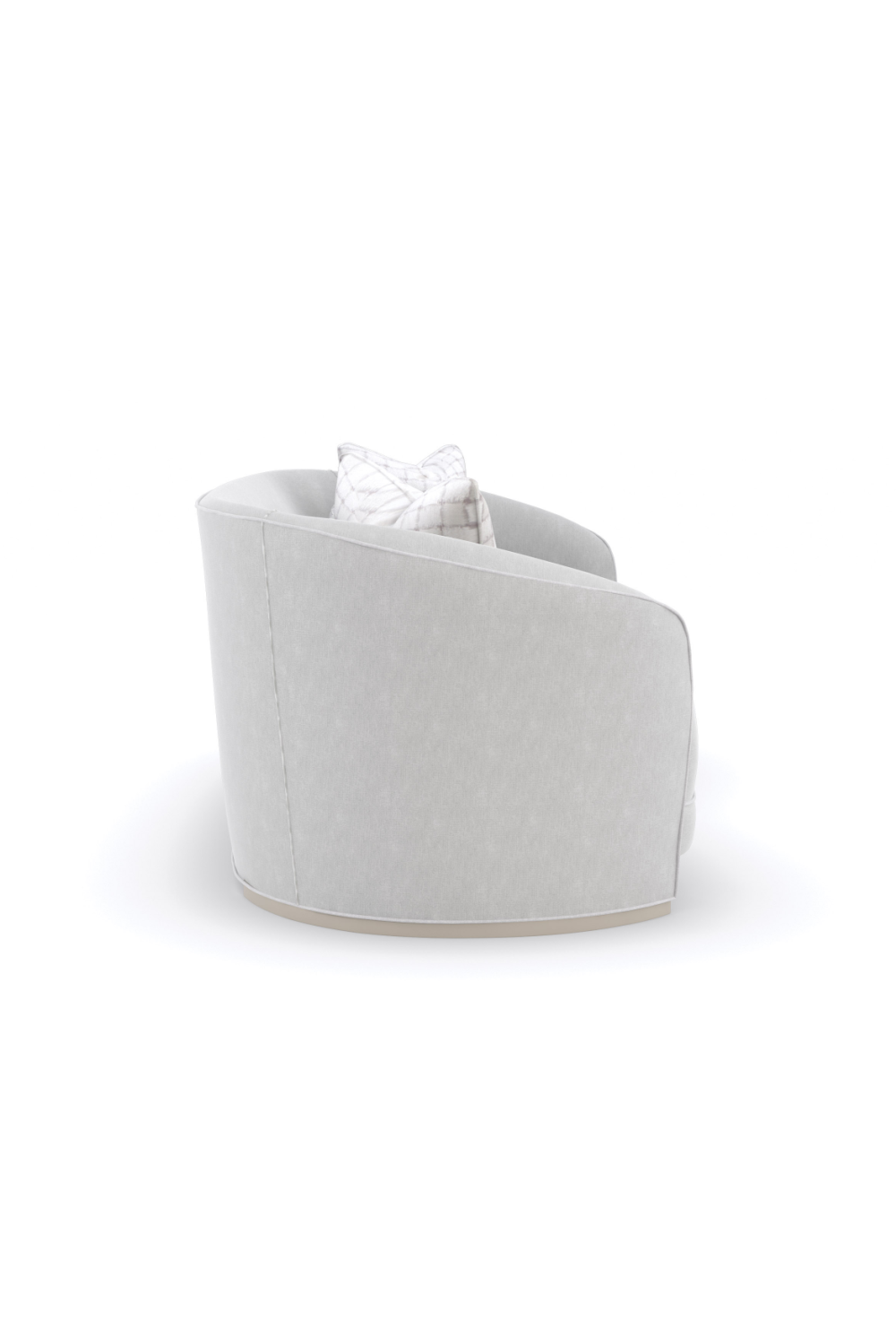 Light Gray Curved Sofa | Caracole Ahead Of The Curve | Oroa.com