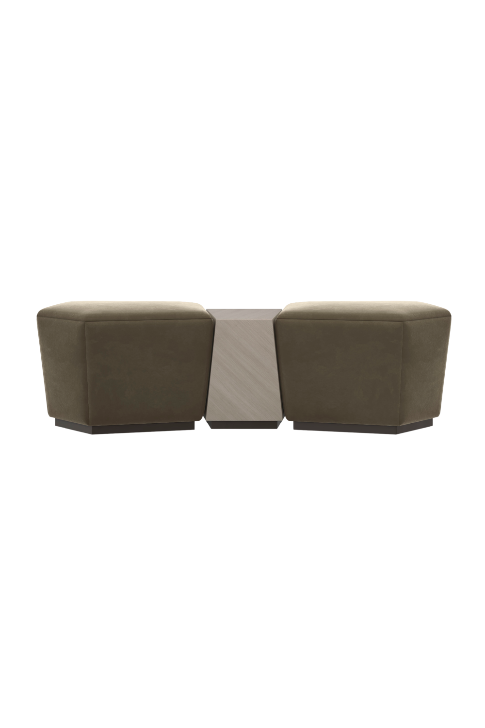 Faceted Modern Ottoman | Caracole Gemini | Oroa.com