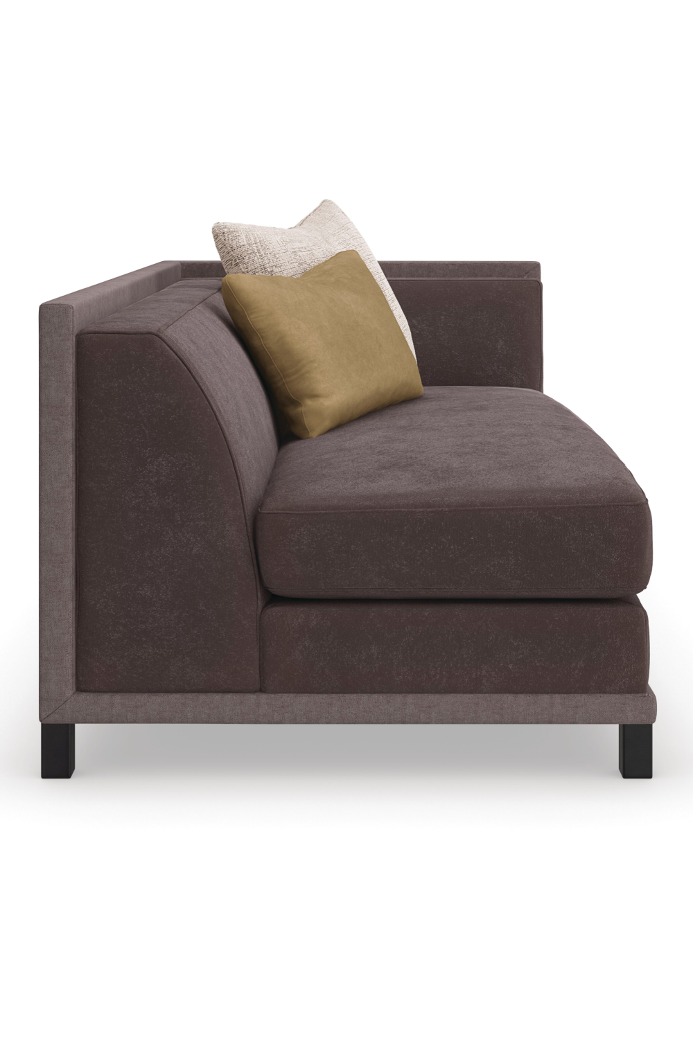 Brown Upholstered Sectional Chair | Caracole Tuxedo | Oroa.com