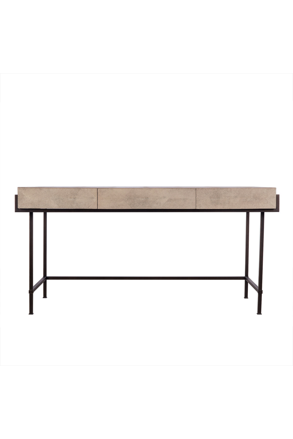 Cream Shagreen Desk with Wooden Drawers | Andrew Martin Mabel