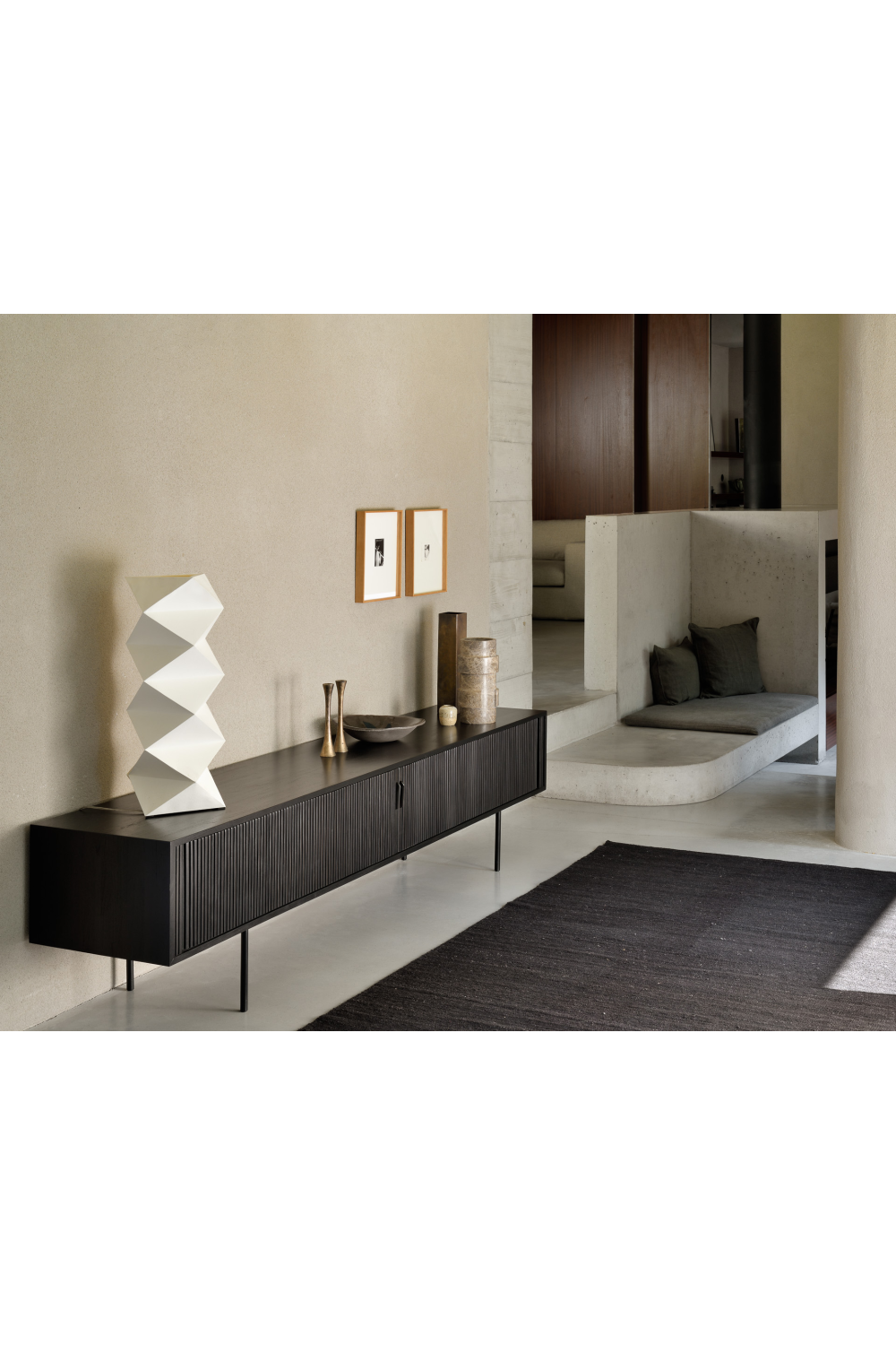 Black Teak TV Cupboard | Ethnicraft Roller Max | Oroa.com