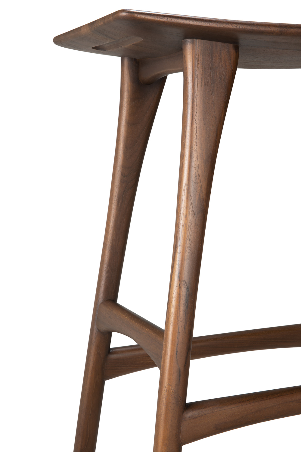 Wooden Backless Barstool | Ethnicraft Osso | Oroa.com