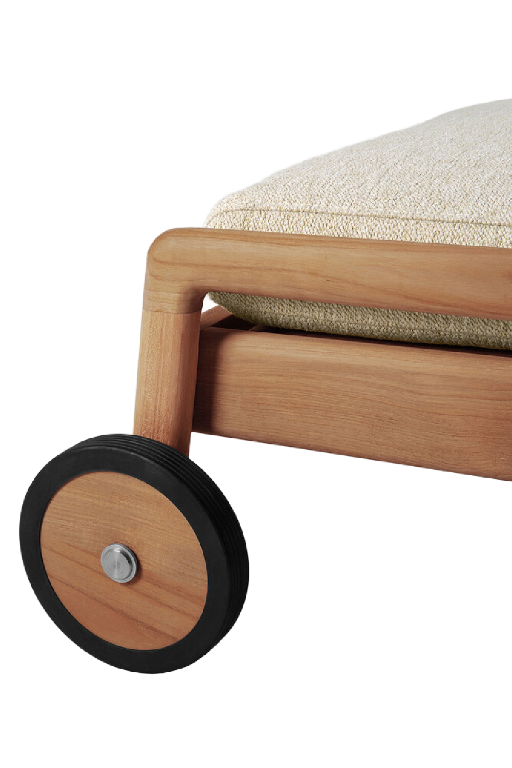 Teak Wheeled Adjustable Outdoor Lounger | Ethnicraft Jack | Oroa.com