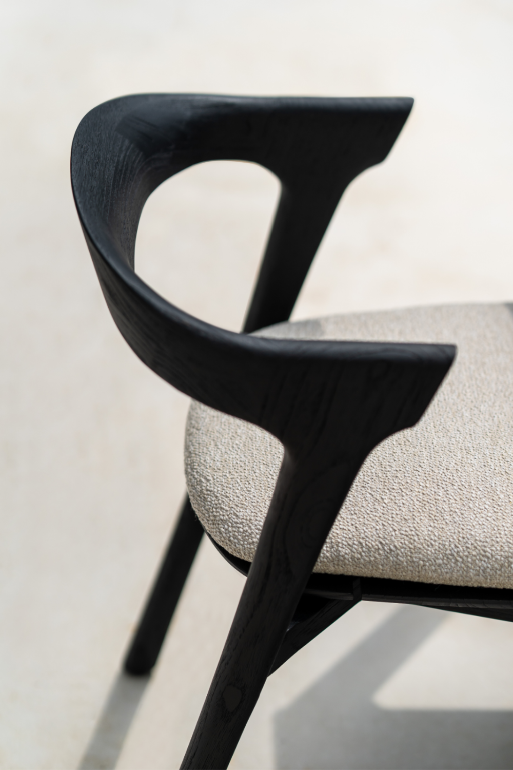 Black Teak Outdoor Dining Chair | Ethnicraft Bok | Oroa.com