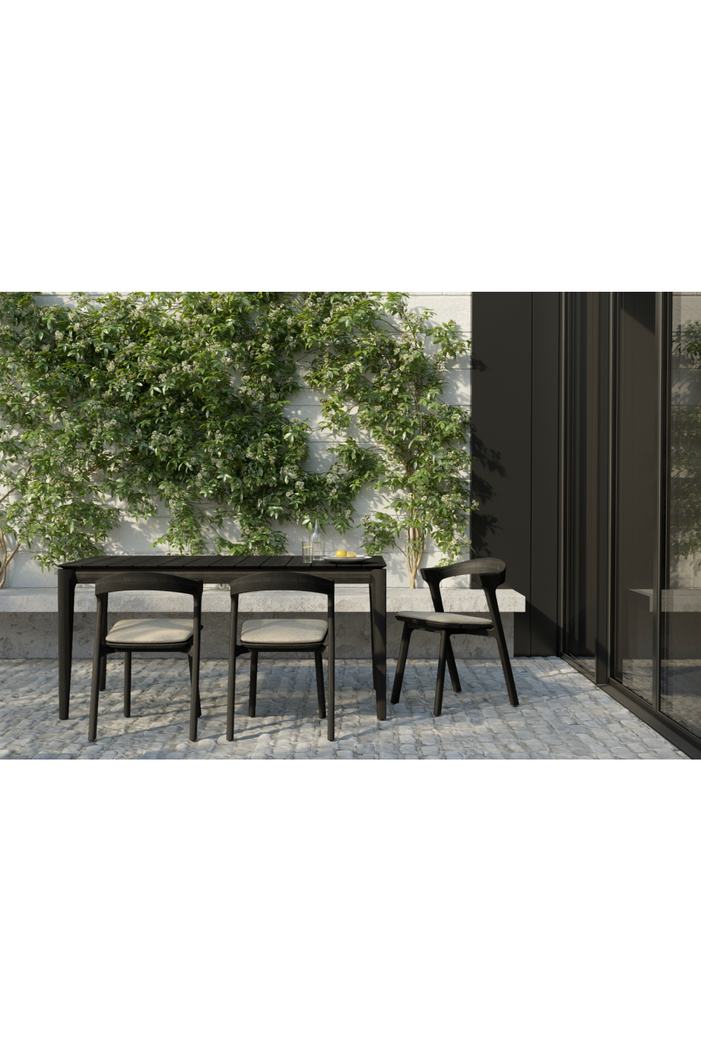 Black Teak Outdoor Dining Chair | Ethnicraft Bok | Oroa.com