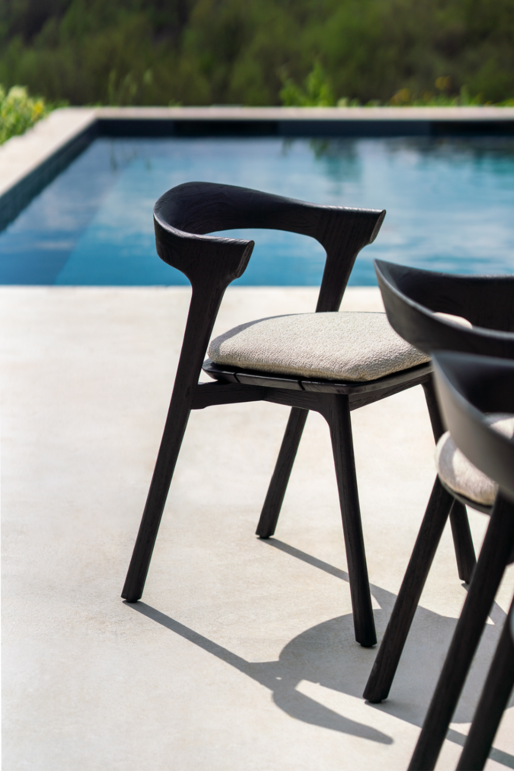 Black Teak Outdoor Dining Chair | Ethnicraft Bok | Oroa.com