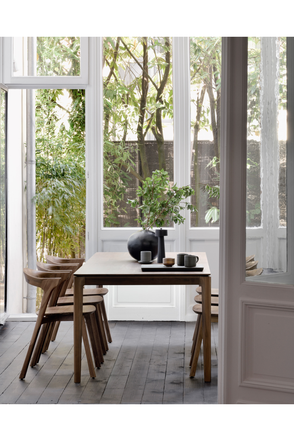 Teak Brown Minimalist Dining Table | Ethnicraft Bok | Oroa.com