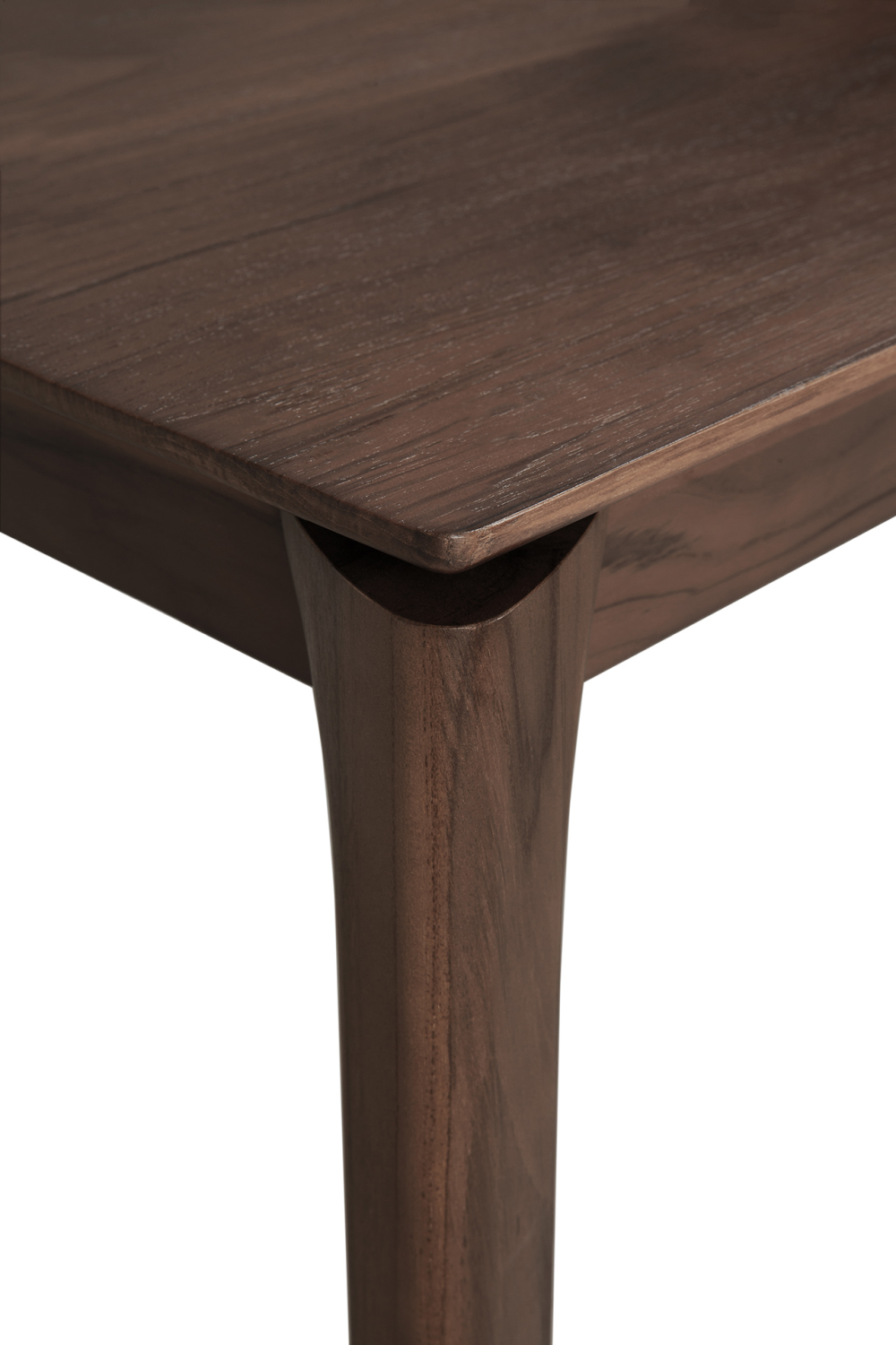 Teak Brown Minimalist Dining Table | Ethnicraft Bok | Oroa.com