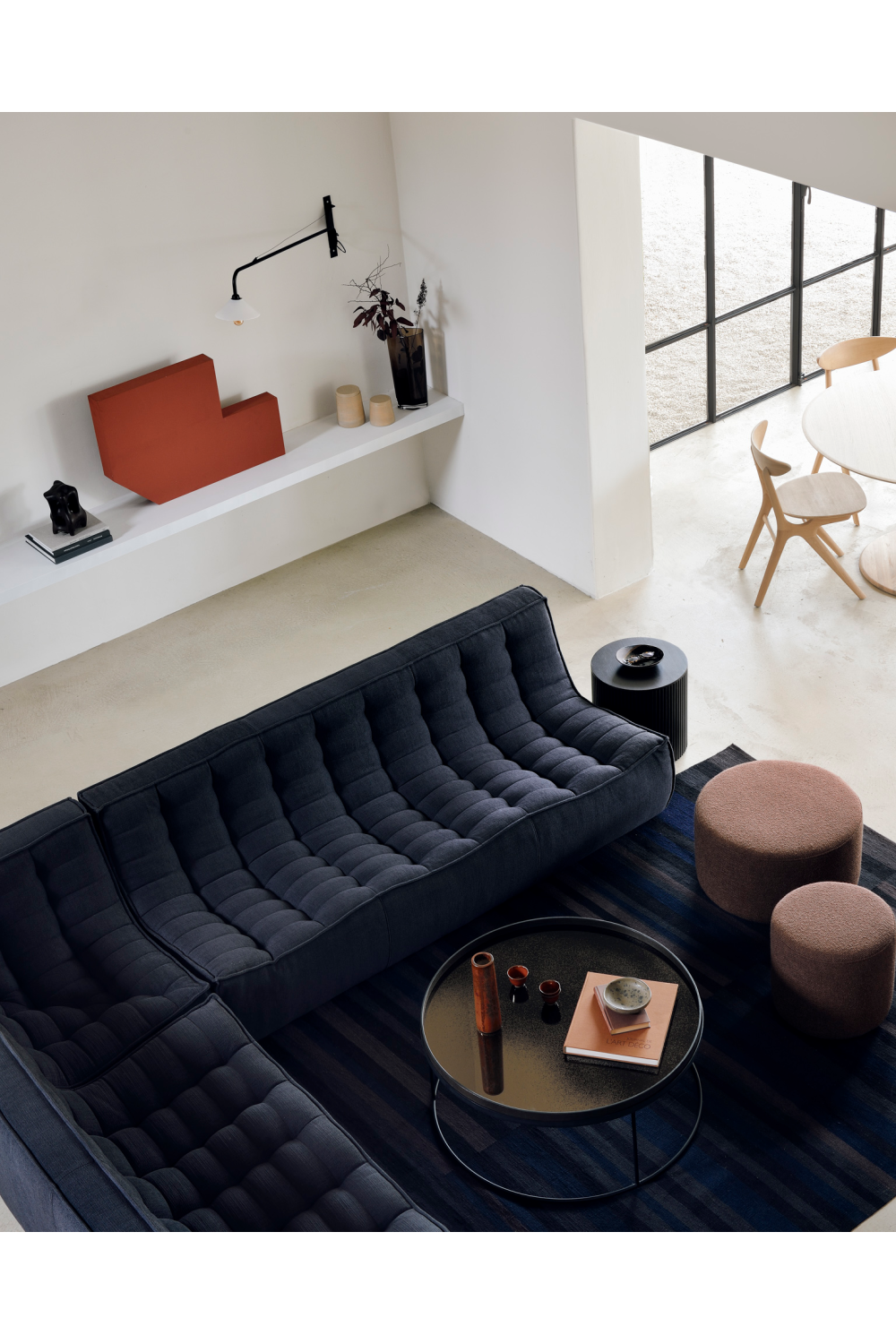 Copper Round Pouf | Ethnicraft Barrow | OROA.com