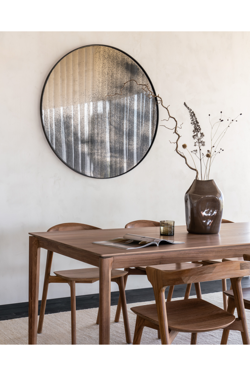 Aged Round Mirror | Ethnicraft Aged | Oroa.com