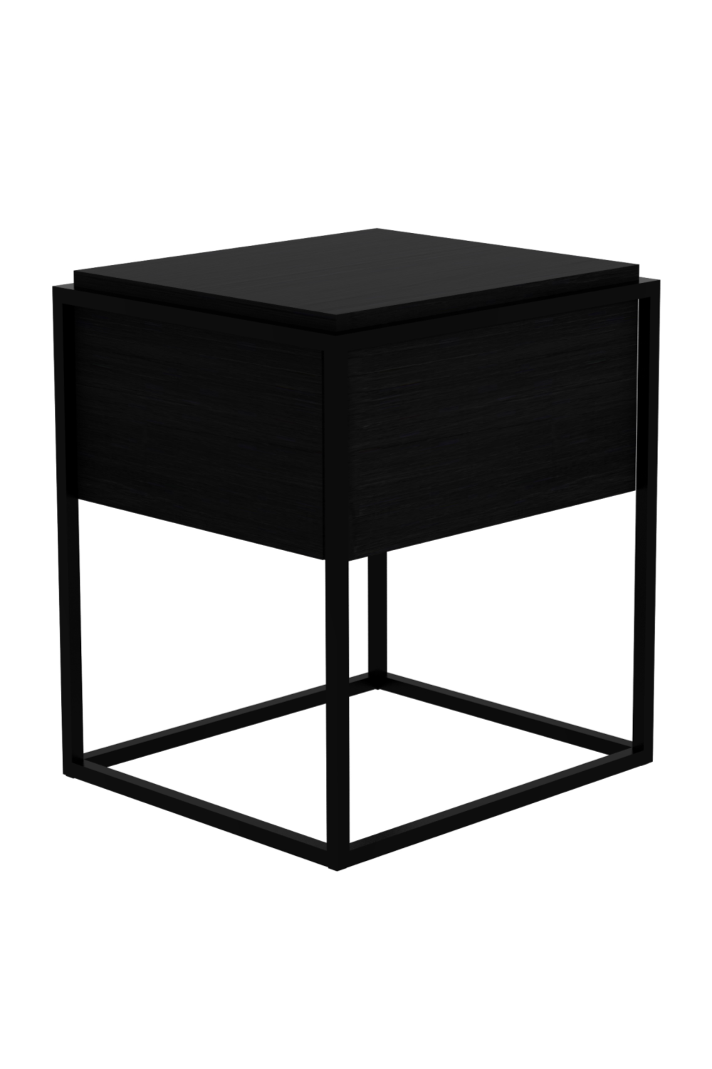Black Oak Minimalist Nightstand | Ethnicraft Monolit | OROA.com