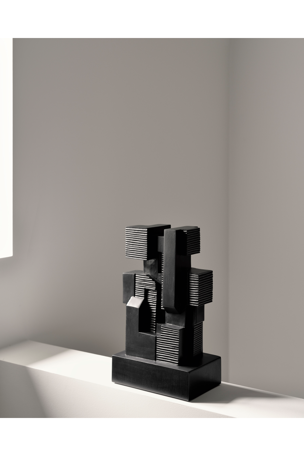 Contemporary Mahogany Sculpture | Ethnicraft Block | OROA.COM