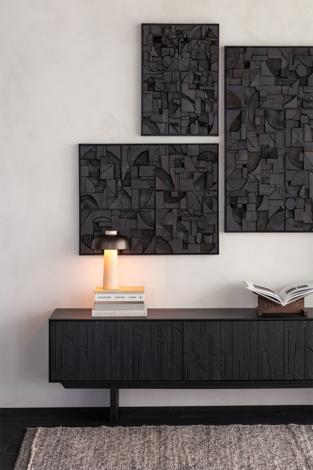 Square Puzzle Wall Art | Ethnicraft Bricks | Oroa.com