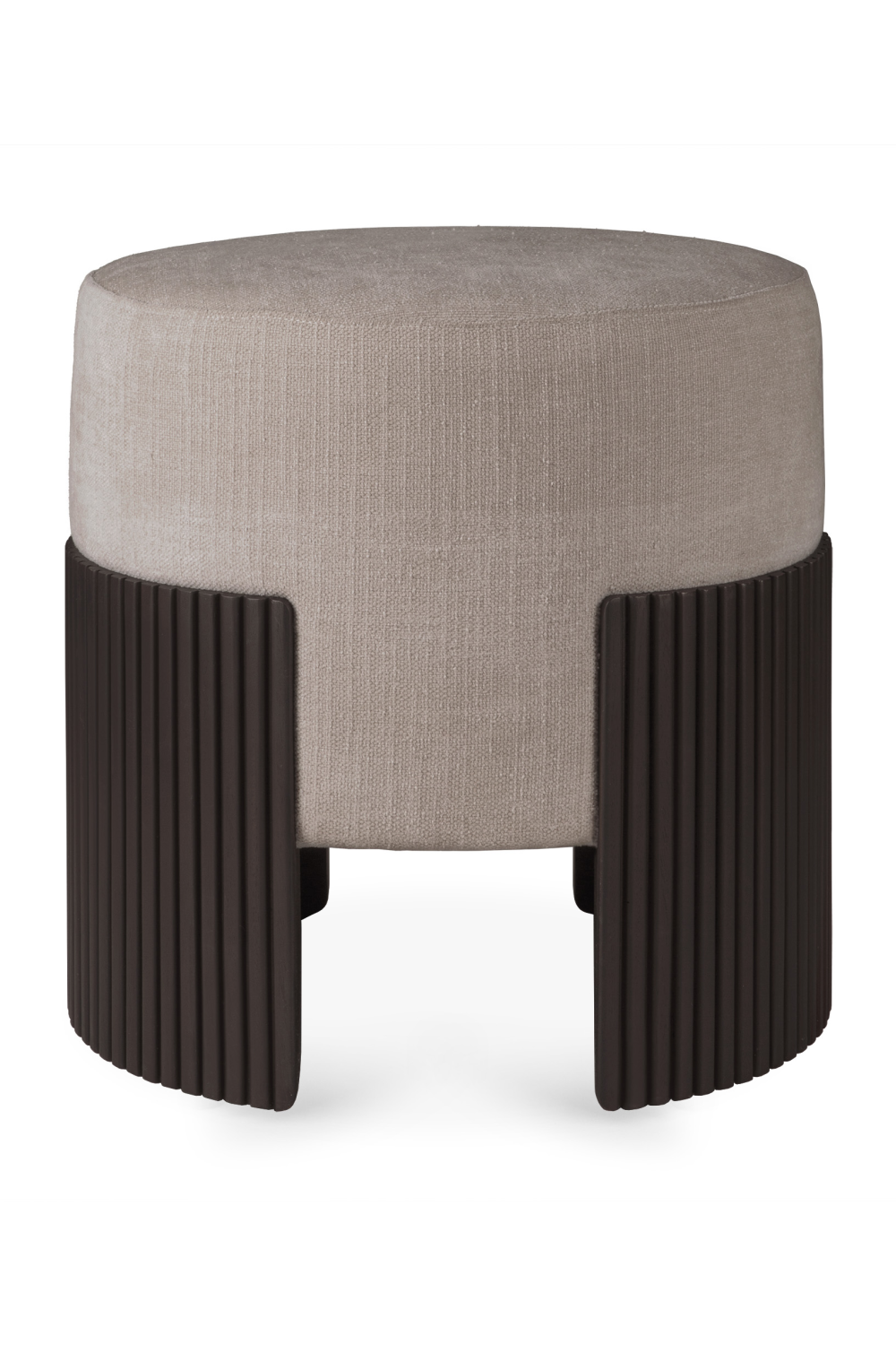 Cushioned Mahogany Pouf | Ethnicraft Roller Max | Oroa.com