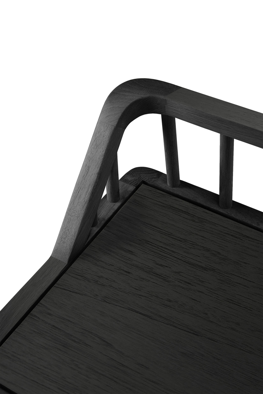 Modern Nordic Black Oak Bench | Ethnicraft Spindle | Oroa.com