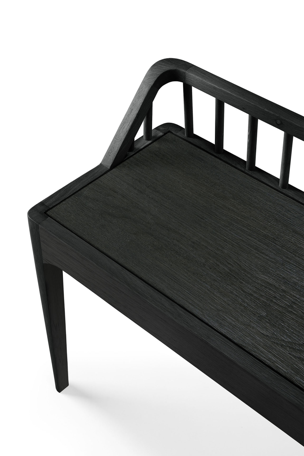 Modern Nordic Black Oak Bench | Ethnicraft Spindle | Oroa.com