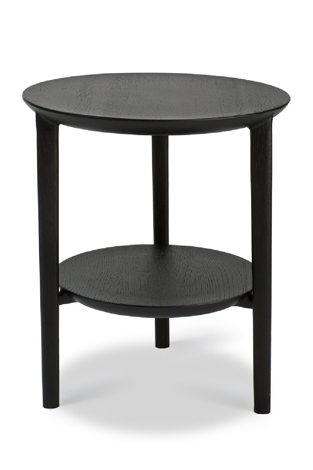 Circular Tiered Black Oak Side Table | Ethnicraft Bok | Oroa.com