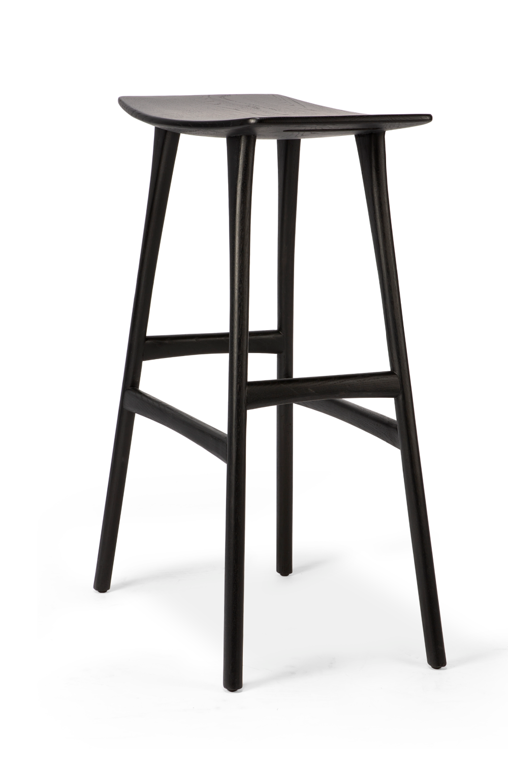 Wooden Backless Barstool | Ethnicraft Osso | Oroa.com