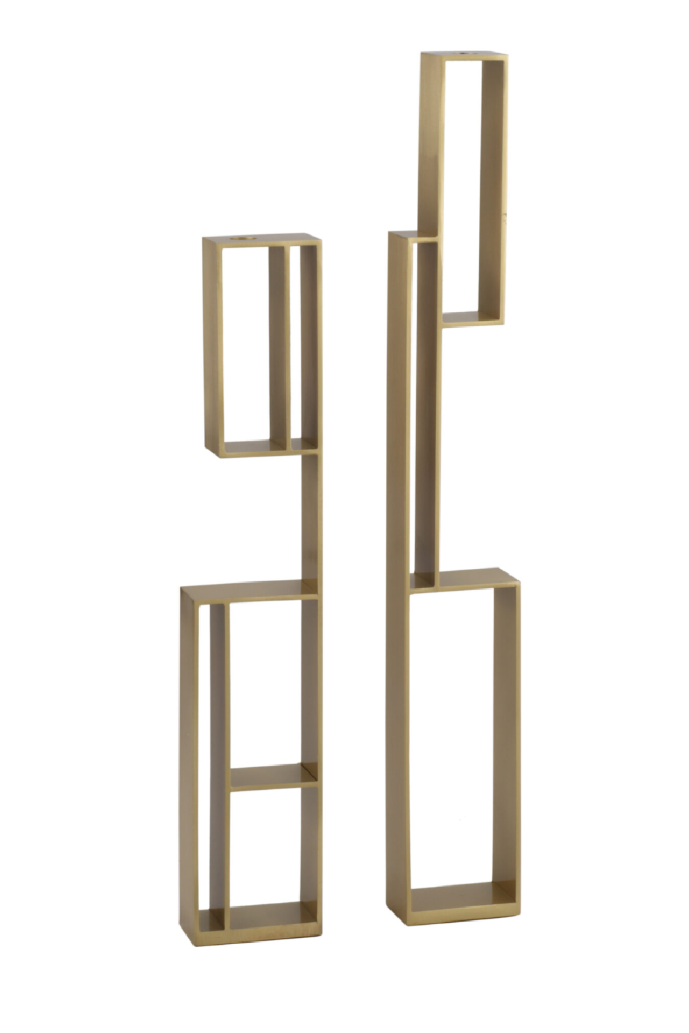 Brushed Brass Finish Metal Candle Holders | Liang & Eimil Veneton | Oroa.com
