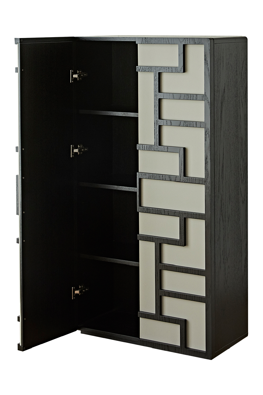 Gray Embossed Leather Cabinet | Liang & Eimil Kamako | OROA.com