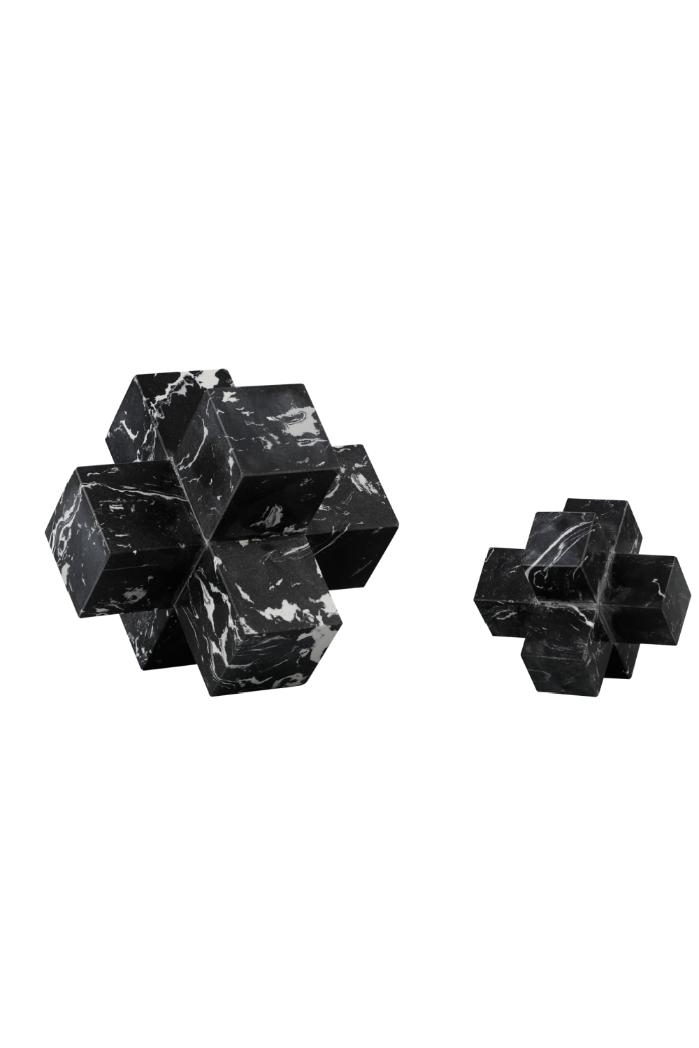 Large Geometric Black Marble Sculpture | Oroa.com