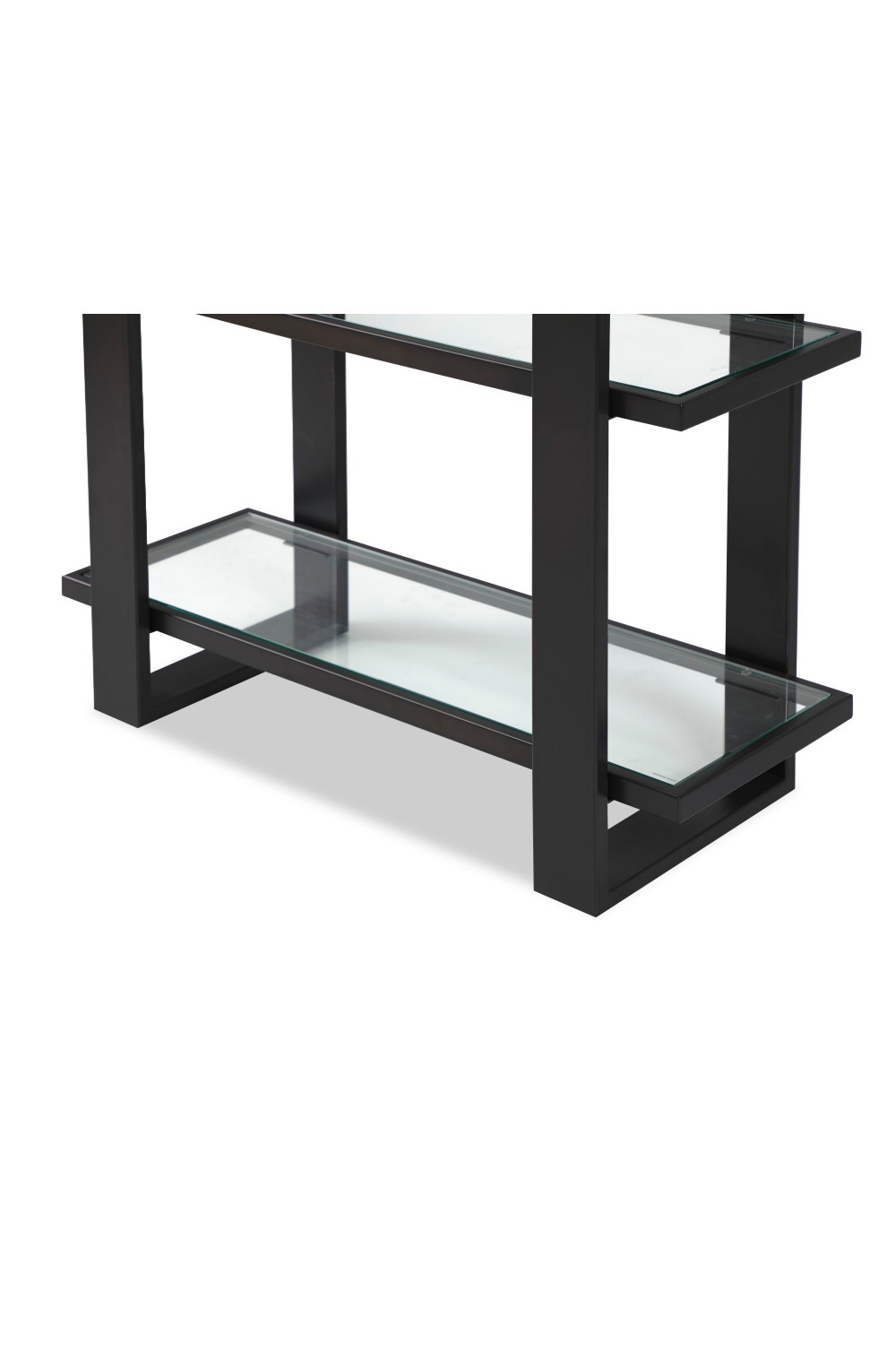 Dark Brown/Black Metal Glass Bookcase | Oroa.com