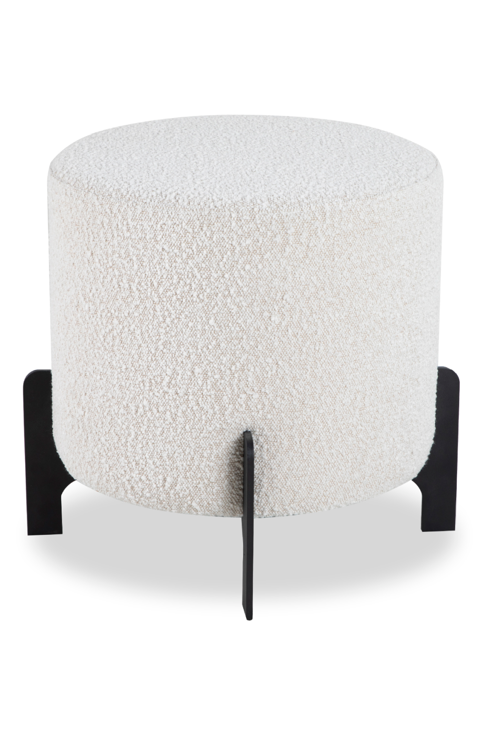 White Bouclé Round Stool | Liang & Eimil Koldrum | OROA