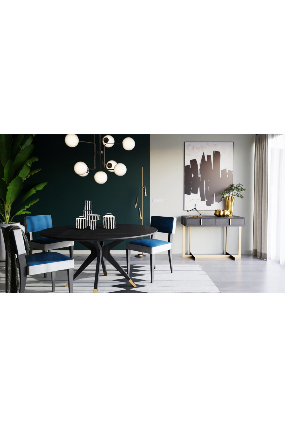 Black & Gold Metal Floor Lamp | Liang & Eimil Trevecca | Oroa.com