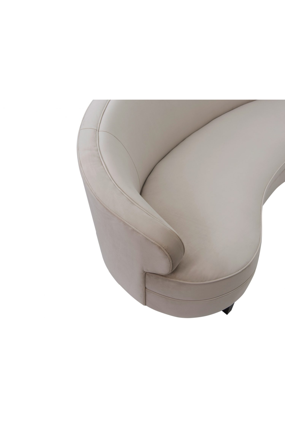 Cream Velvet 3-Seater Sofa | Liang & Eimil Pimlico | Oroa.com