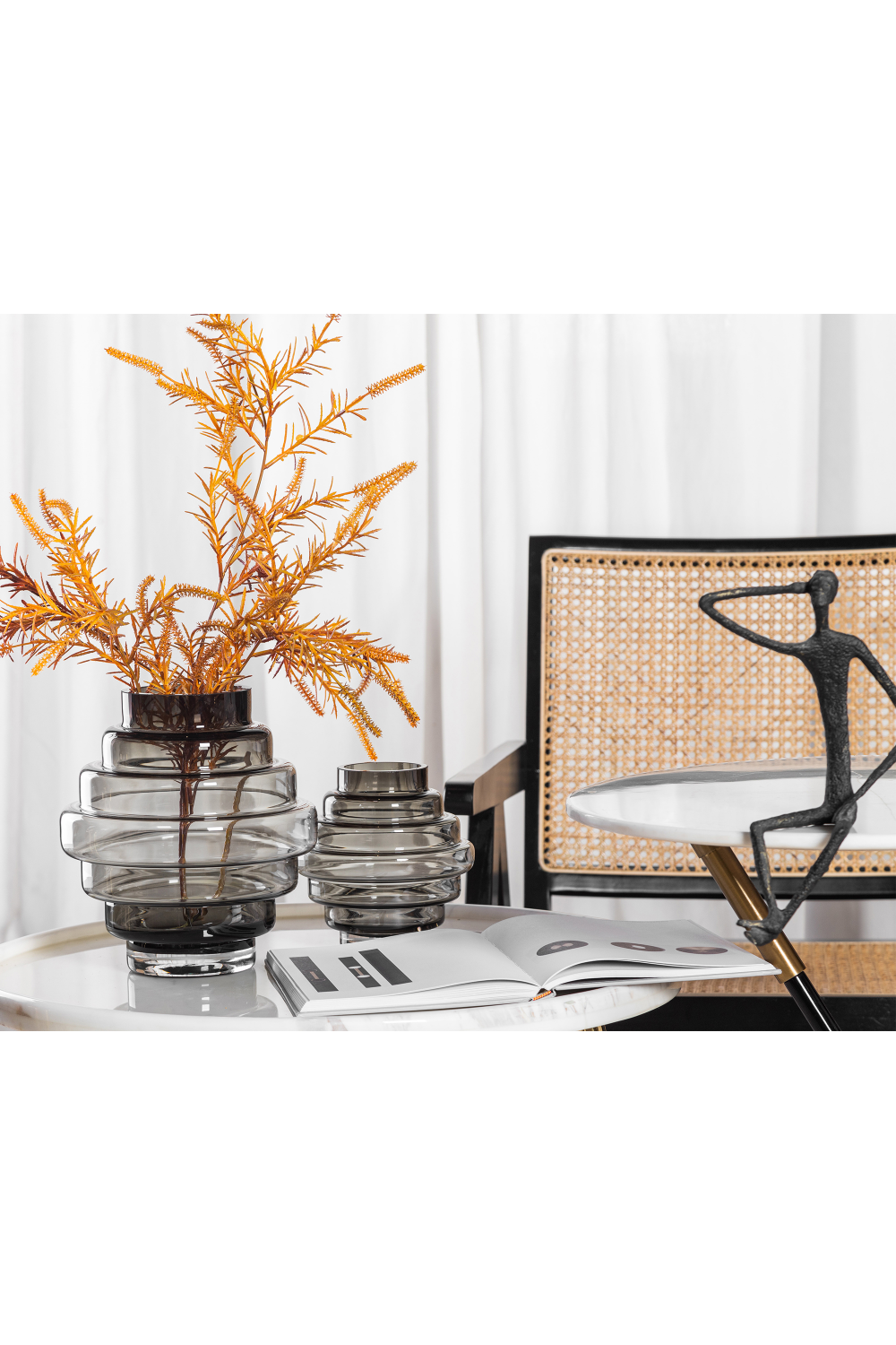 Sculptural Gray Glass Vase | Liang & Eimil Selba | Oroa.com