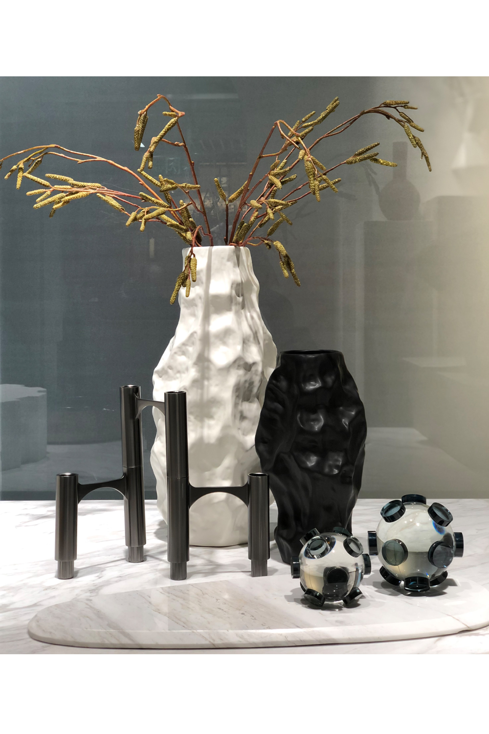 Black Ceramic Organic Vase | Liang & Eimil Adur | Oroa.com