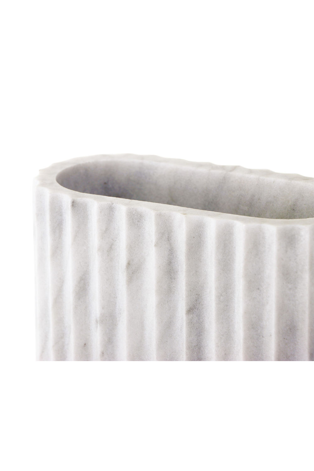 White Marble Ribbed Vase | Liang & Eimil Renzo | Oroa.com