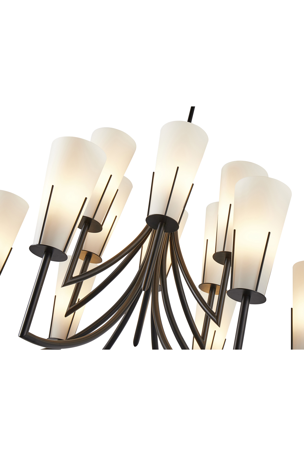 White Conical Glass Chandelier | Liang & Eimil Magestic | Oroa.com