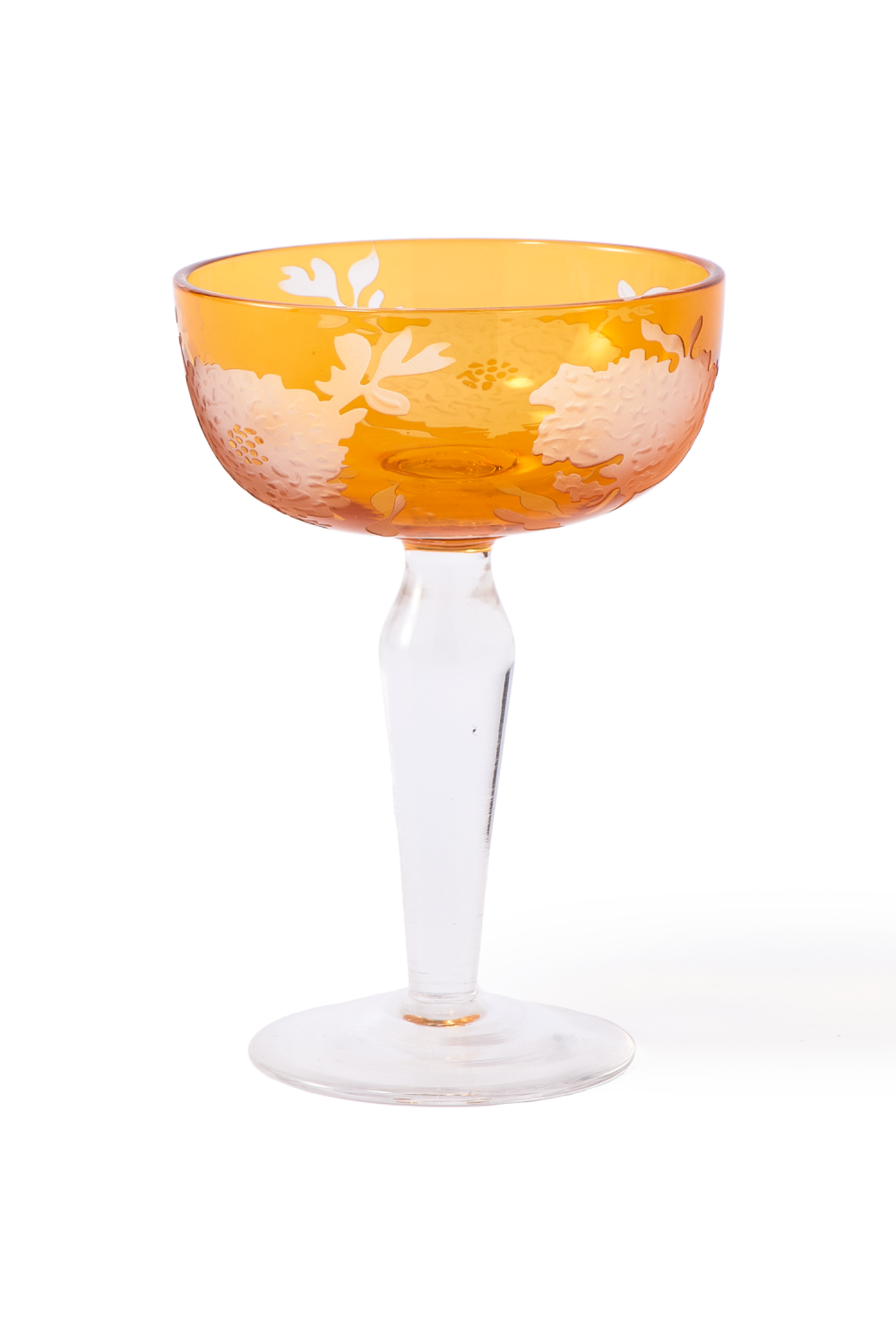 Sandblasted Multi-Colored Coupe Glass | Pols Potten Peony | Oroa.com