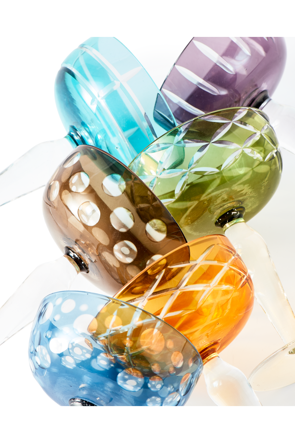 Multi-Colored Coupe Glass | Pols Potten Cuttings | Oroa.com