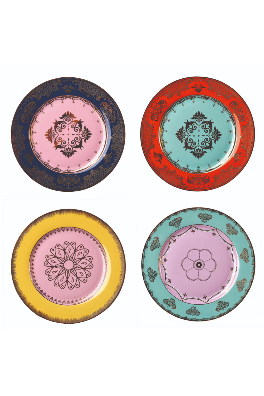 Glazed Porcelain Side Plates (4) | Pols Potten Grandpa | Oroa.com