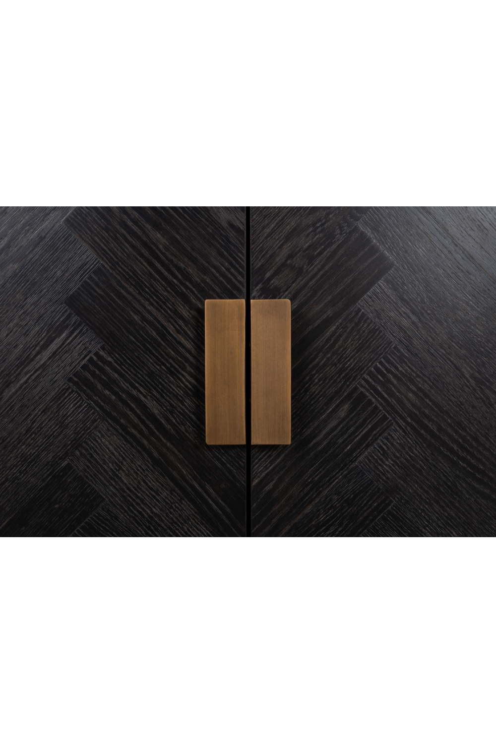 Brass Framed Oak TV Unit | Richmond Interiors Blackbone | Oroa.com