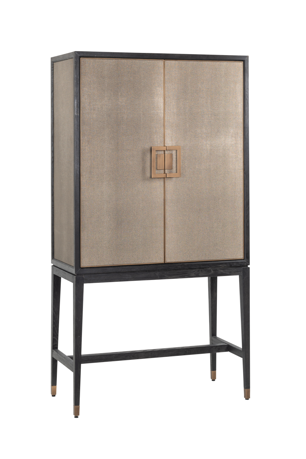 Wood Framed Leather Bar Cabinet | Oroa.com