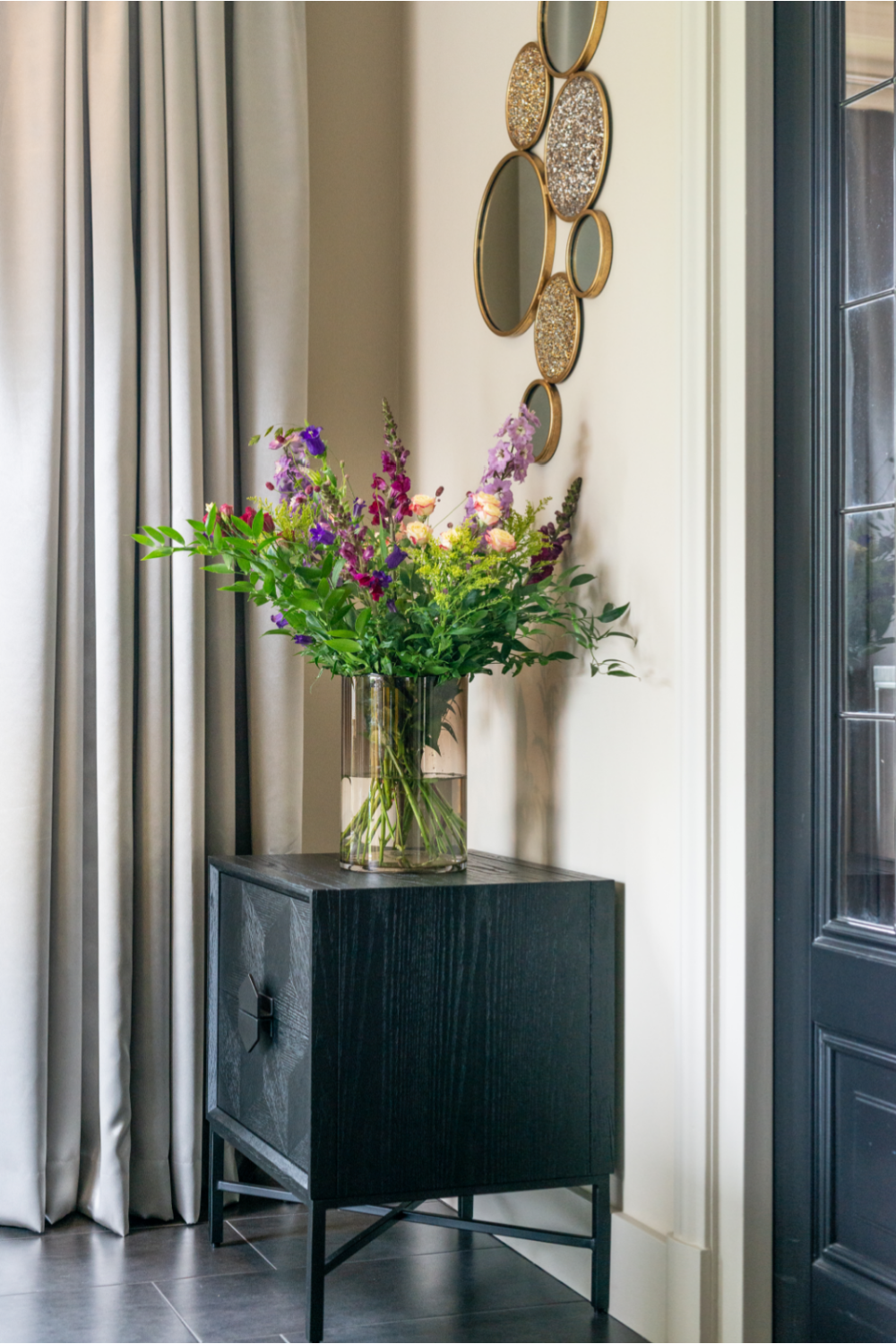 Black Wooden Chest of Drawers | Richmond Interiors Blax | OROA.com