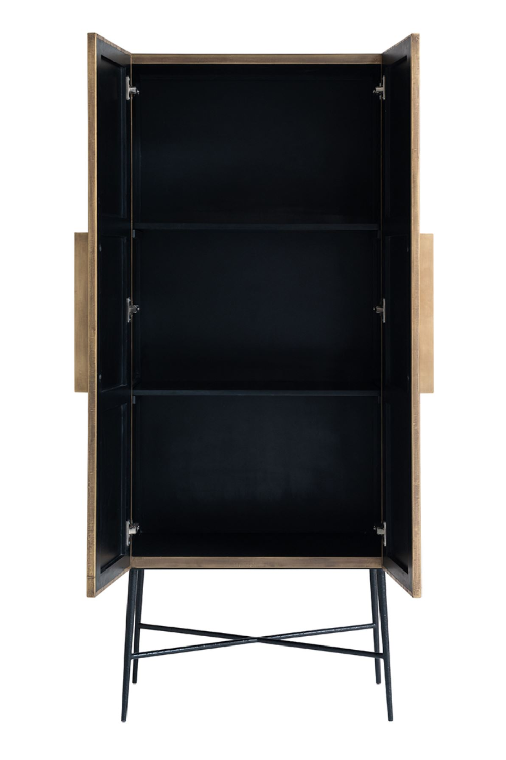Brass 2-Door Modern Cabinet | Richmond Interiors Ironville | Oroa.com