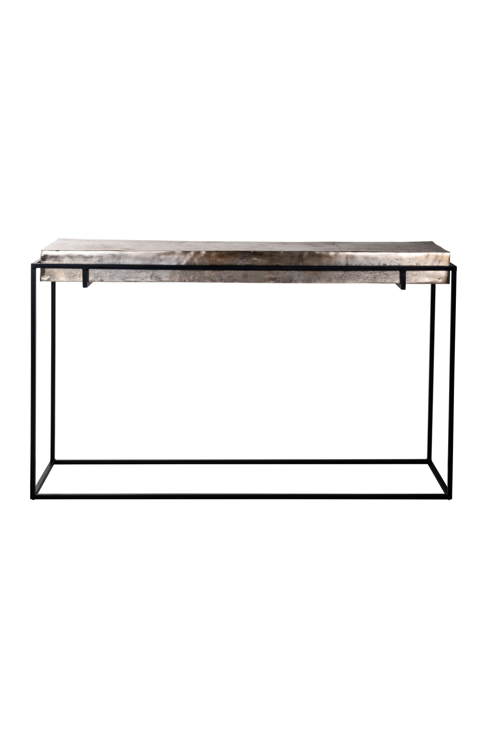 Champagne Gold Aluminum Console Table | Richmond Interiors Calloway | Oroa.com