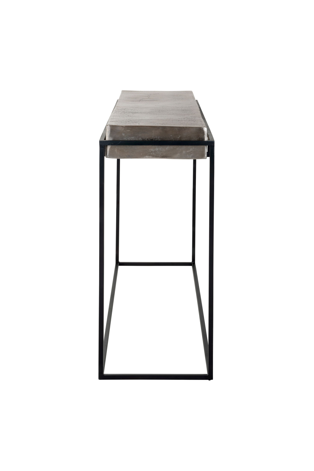 Champagne Gold Aluminum Console Table | Richmond Interiors Calloway | Oroa.com