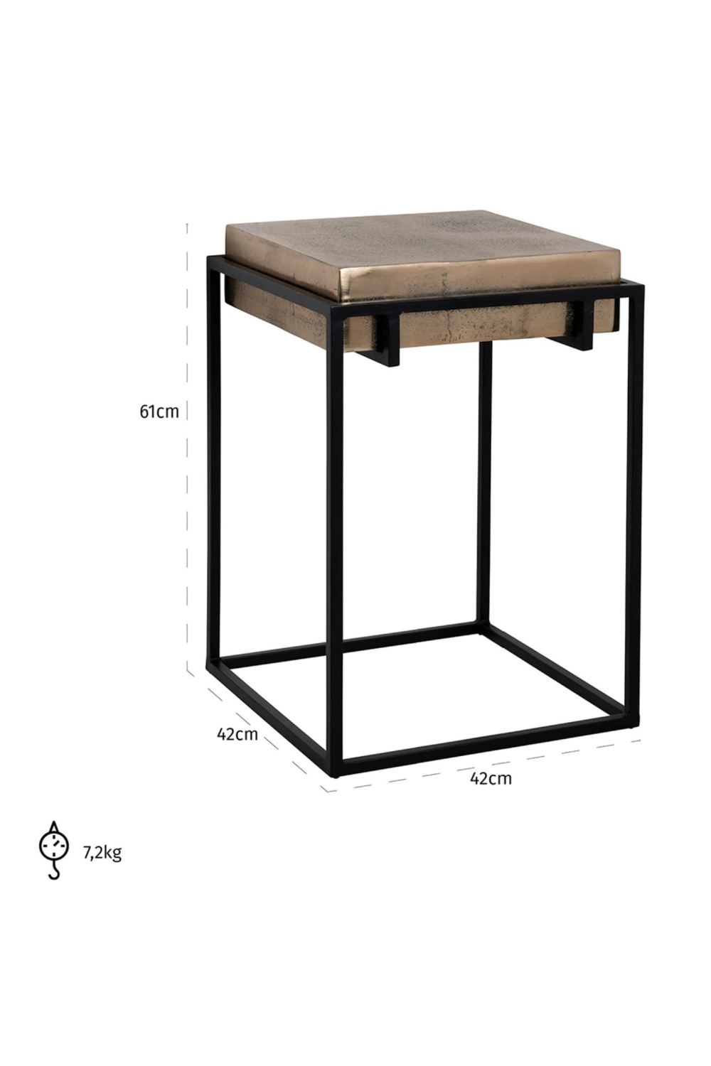 Rustic Aluminum End Table | Richmond Interiors Calloway | Oroa.com